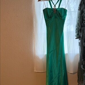 Jessica McClintock Strapless Green Dress